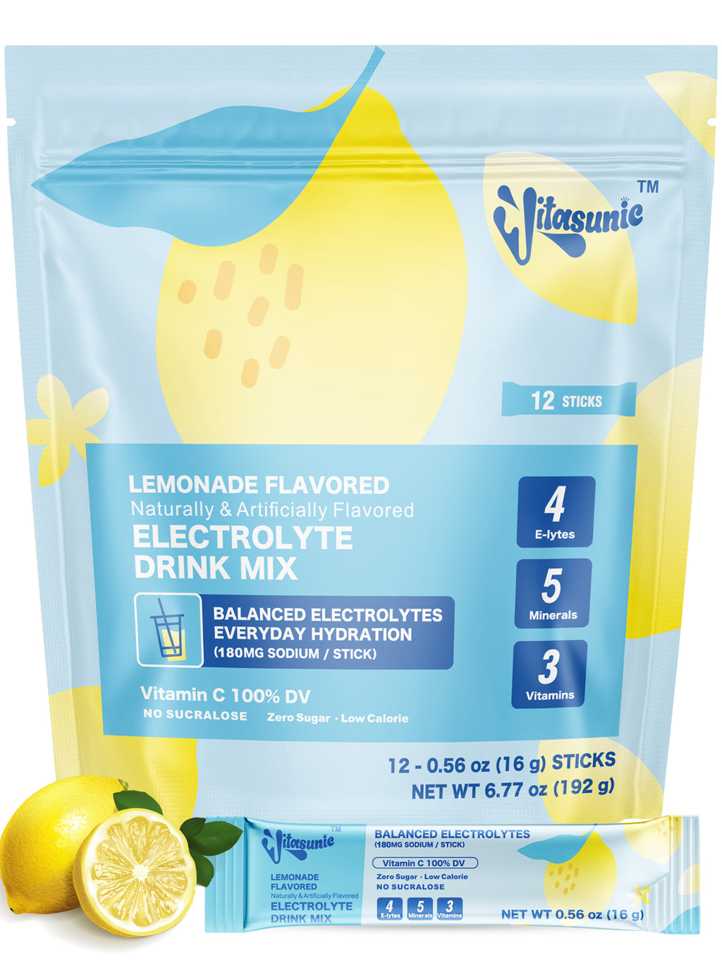 Lemonade Electrolyte Hydrating Drink Mix