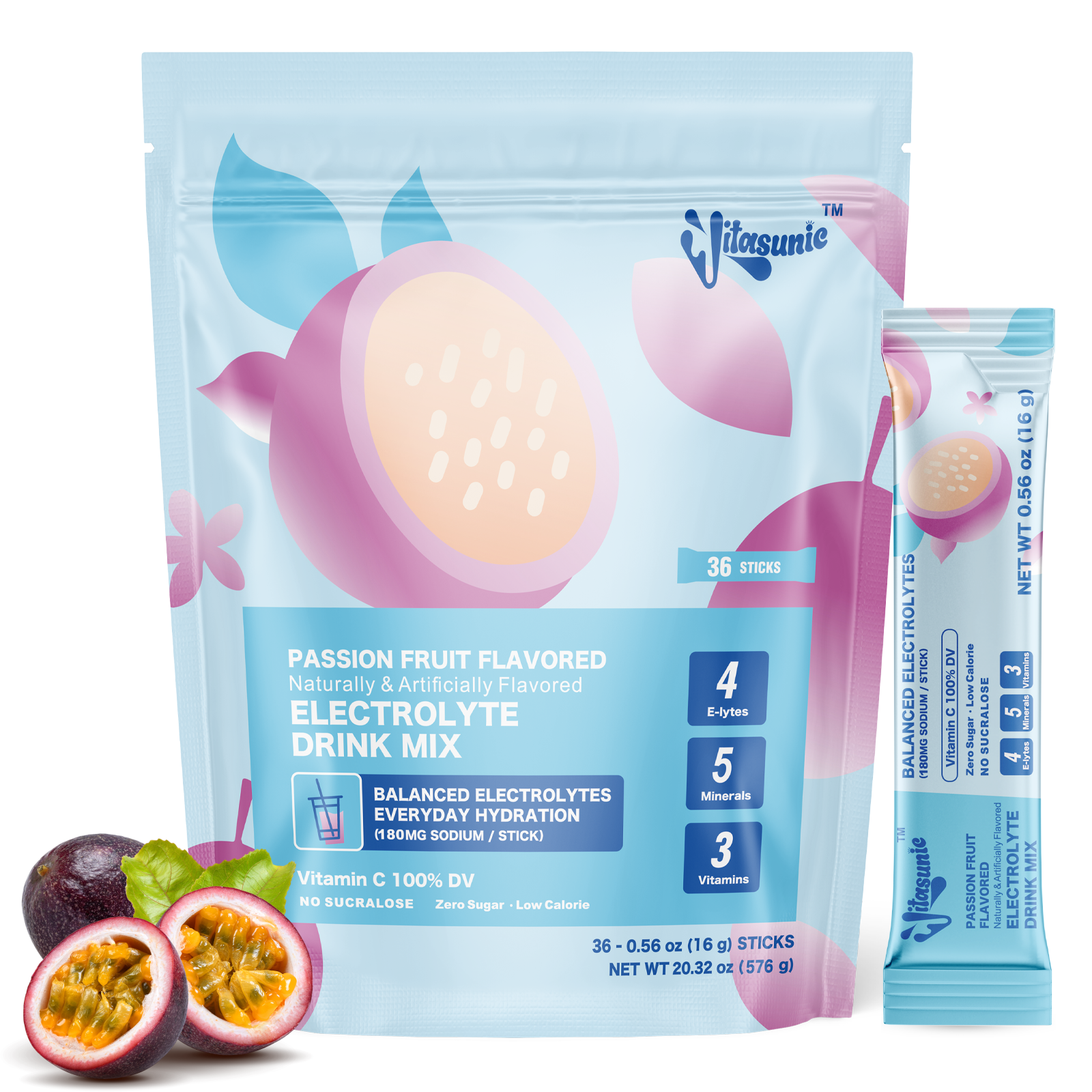 Passion fruit Electrolyte Hydrating Drink Mix