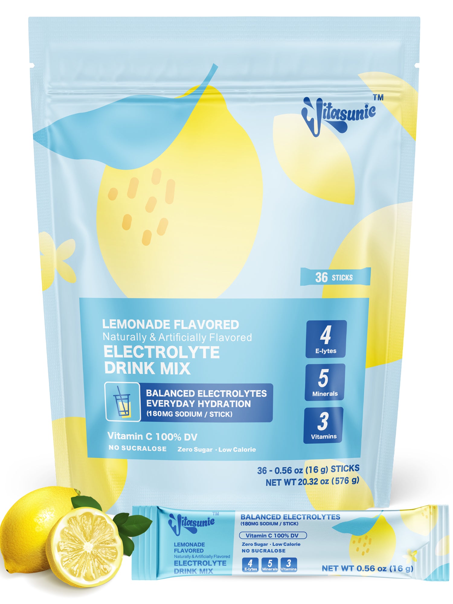 Lemonade Electrolyte Hydrating Drink Mix