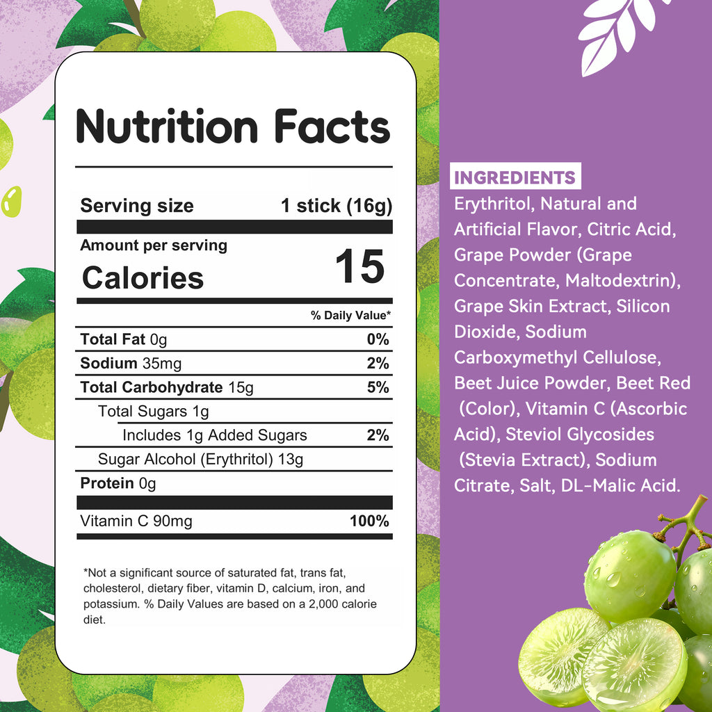 Grape Water Flavoring Drink Mix Packets