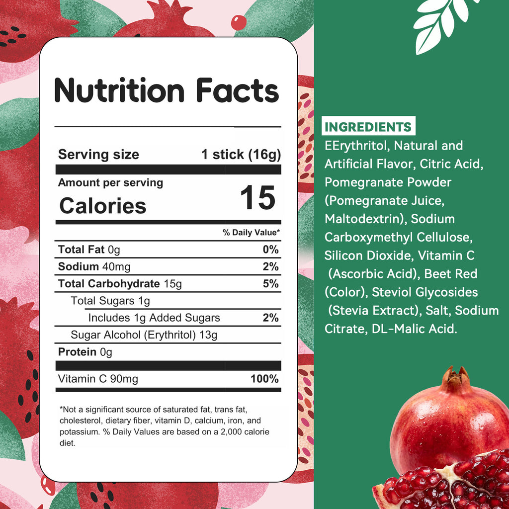 Pomegranate Water Flavoring Drink Mix Packets