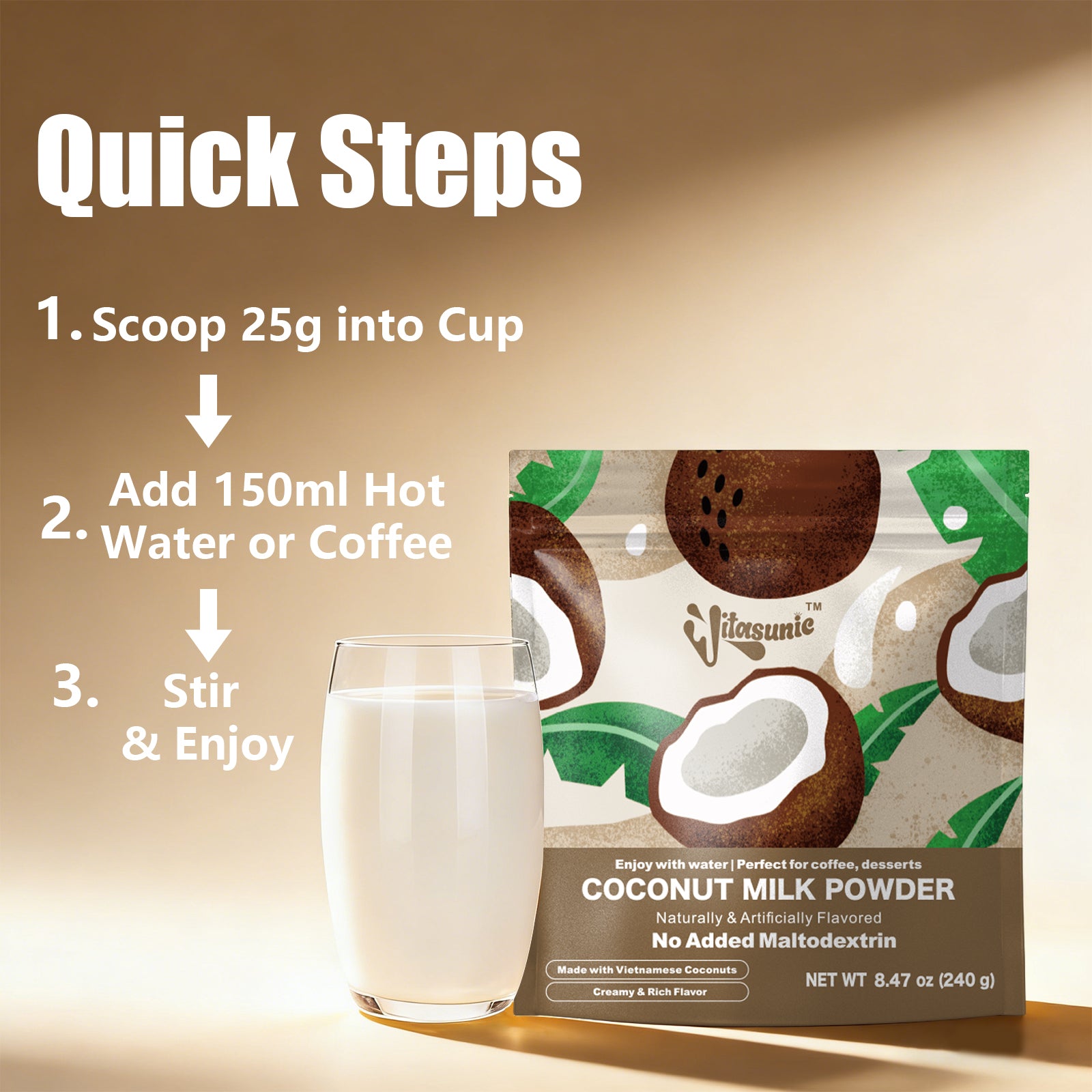 Coconut Milk Powder Drink Mix