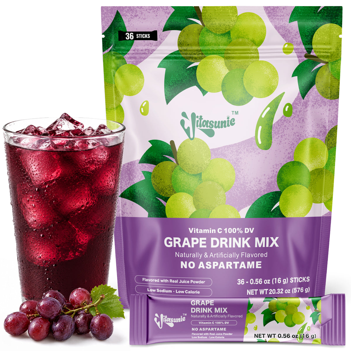 Grape Water Flavoring Drink Mix Packets