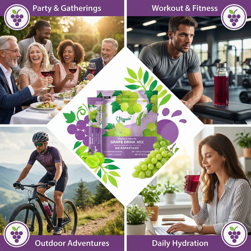 Grape Water Flavoring Drink Mix Packets