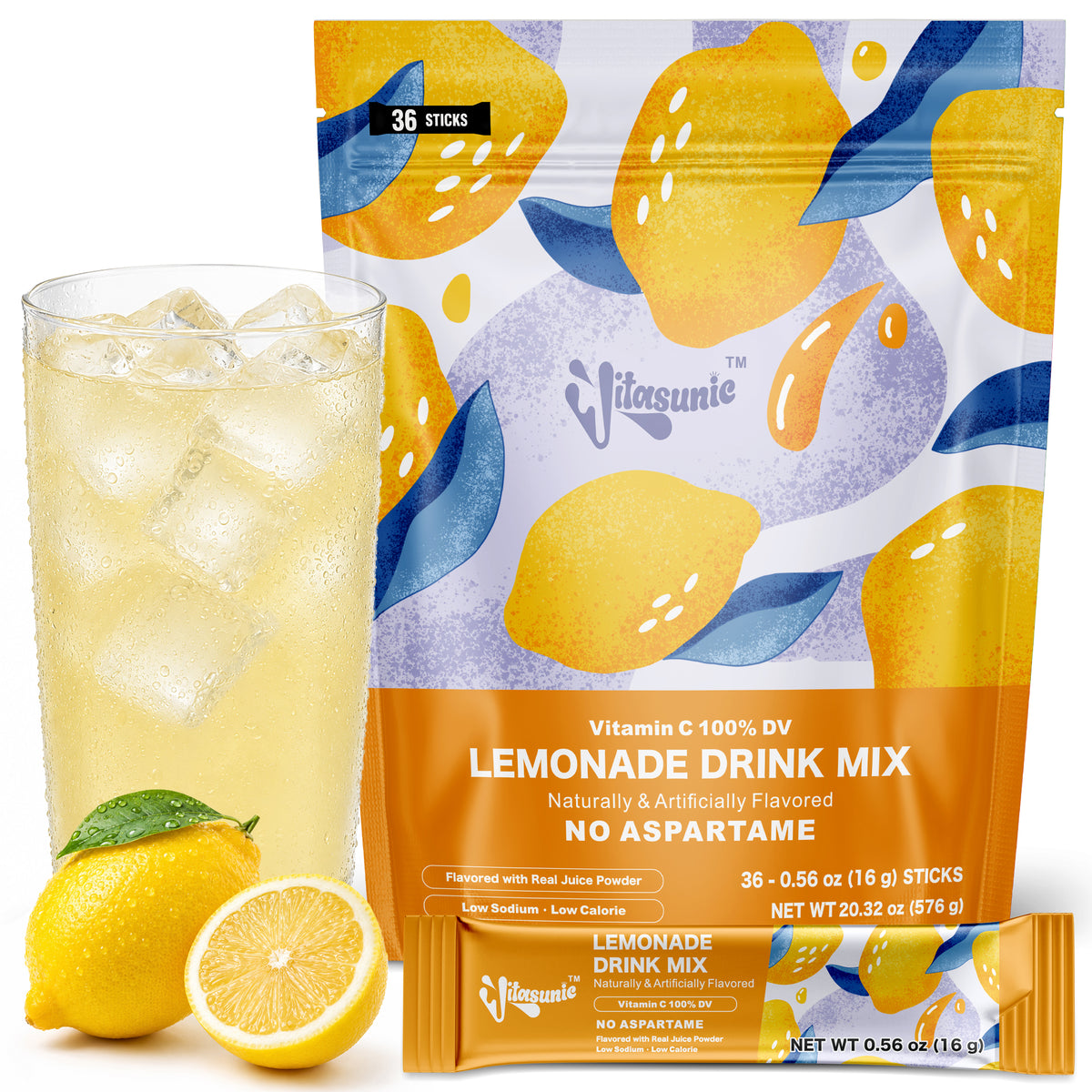 Lemonade Water Flavoring Drink Mix Packets