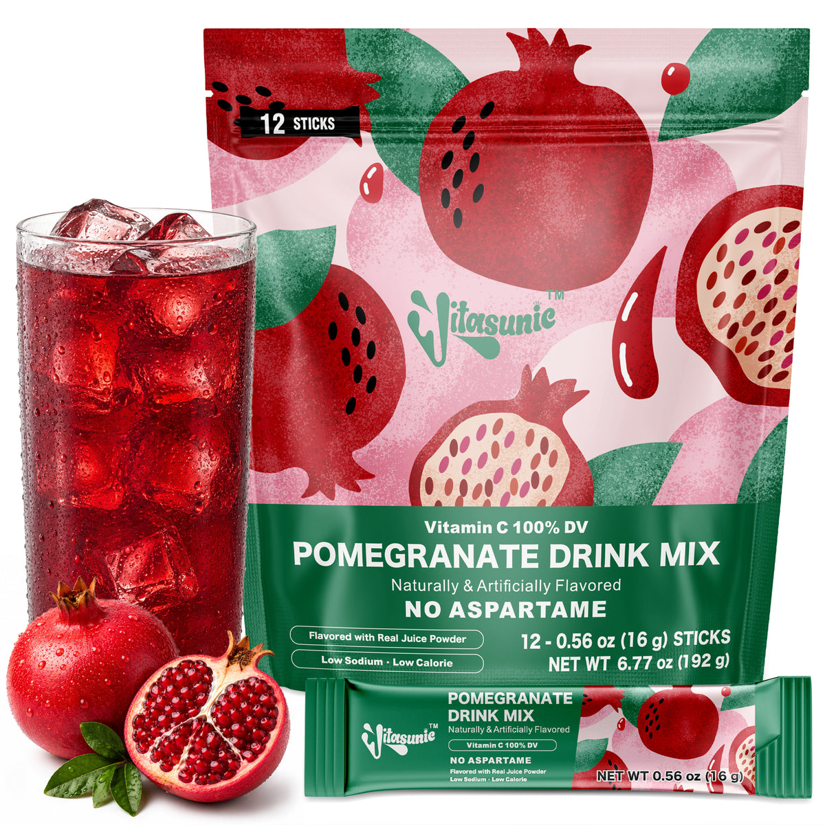 Pomegranate Water Flavoring Drink Mix Packets