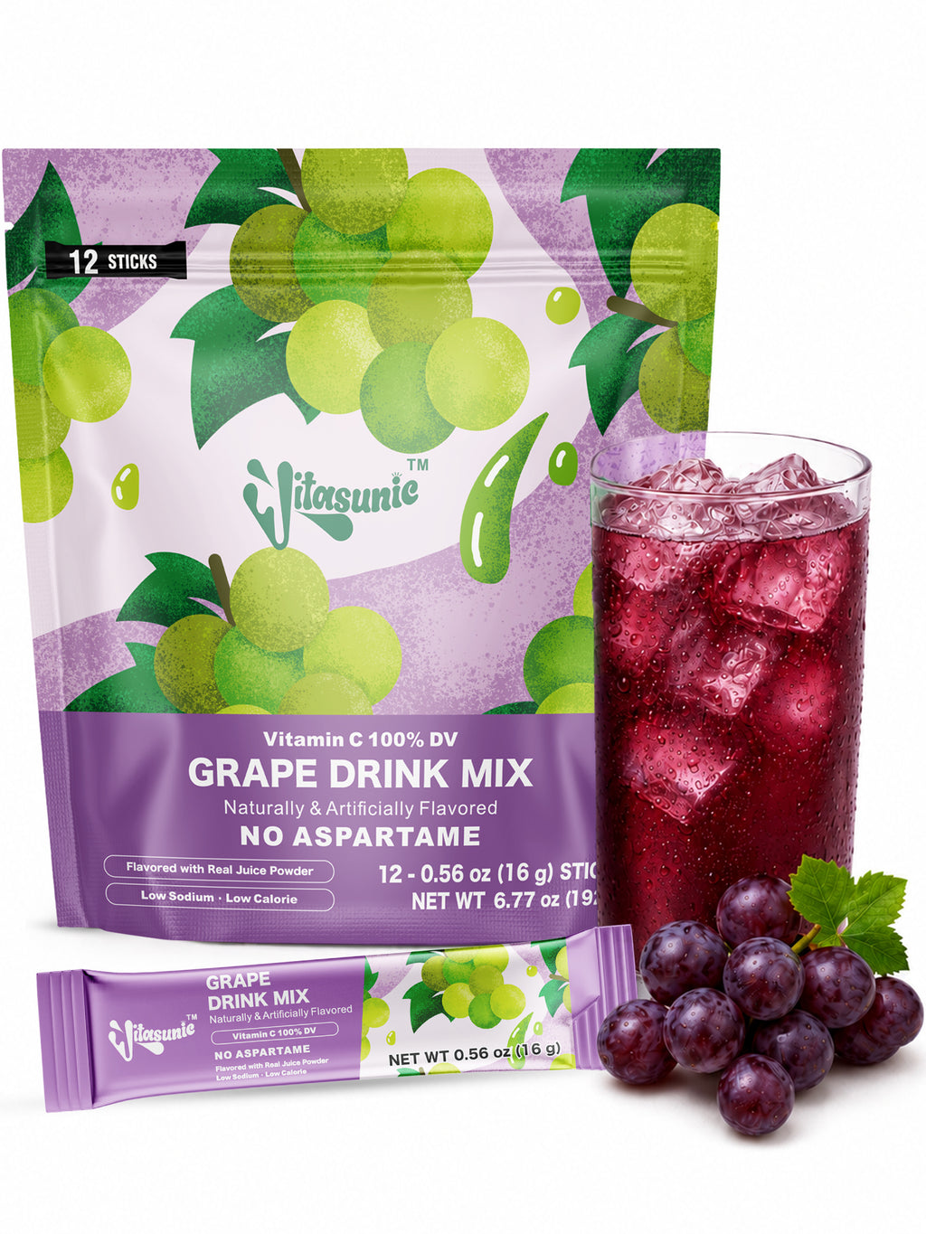 Grape Water Flavoring Drink Mix Packets