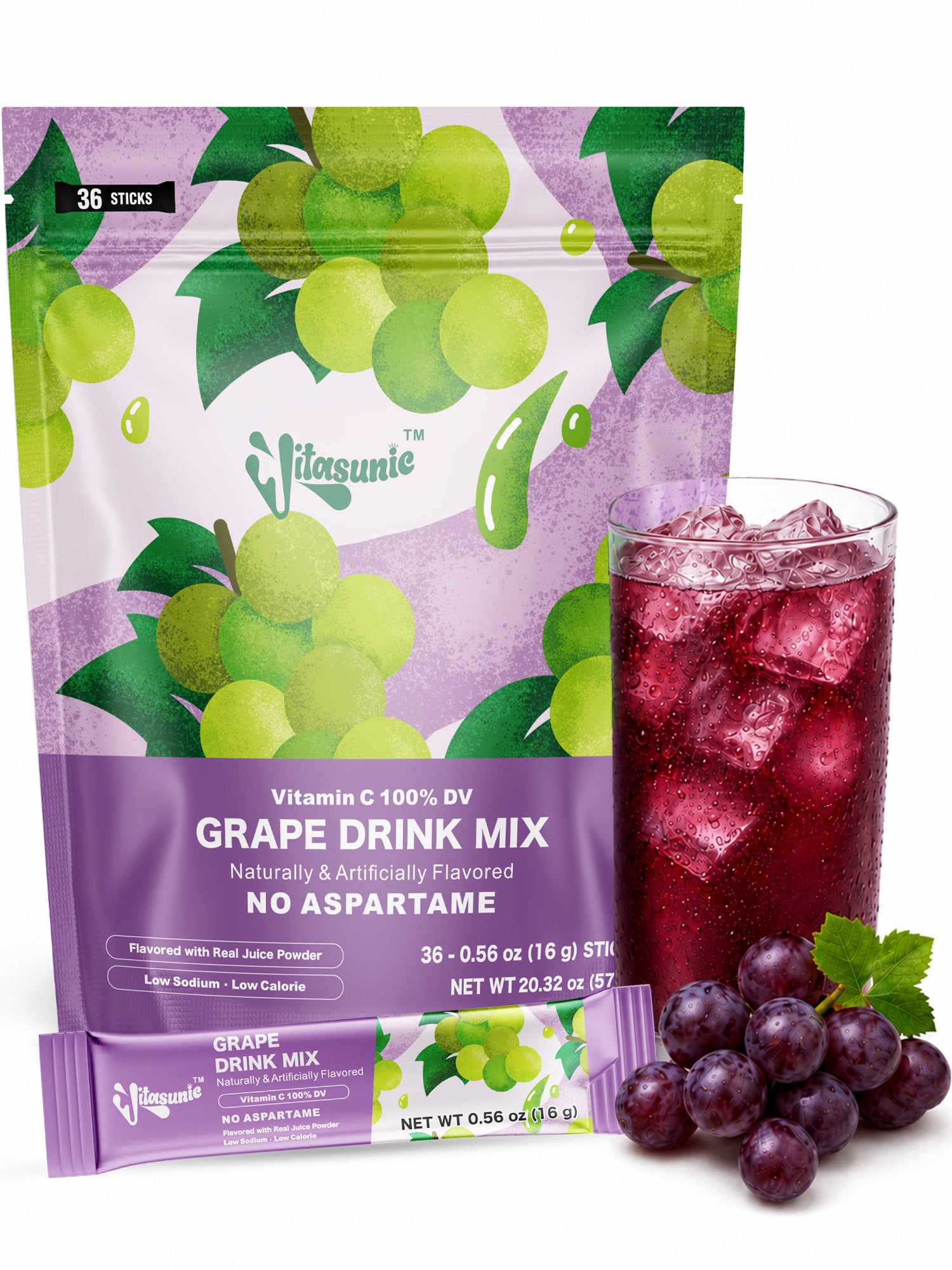 Grape Water Flavoring Drink Mix Packets