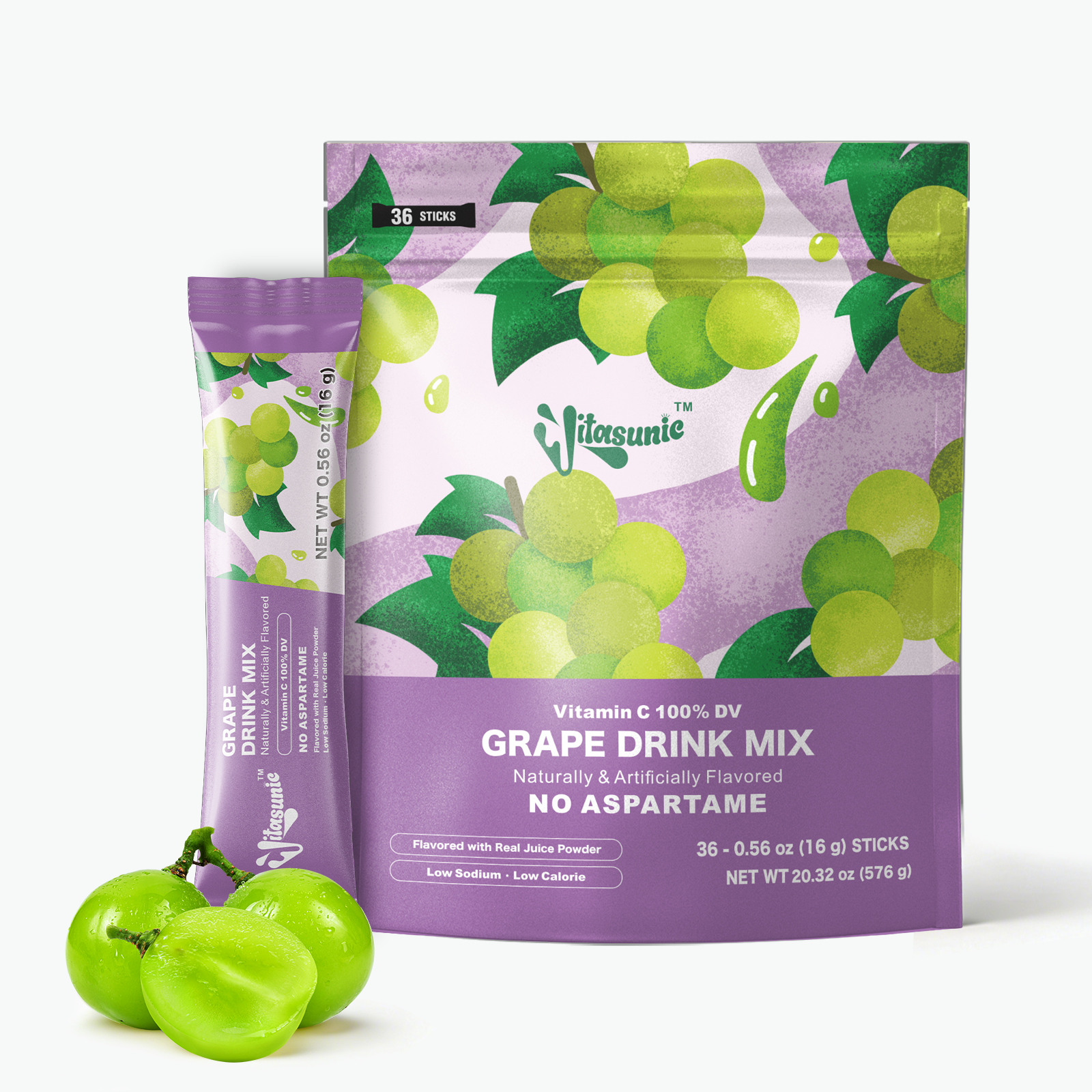 Grape Water Flavoring Drink Mix Packets