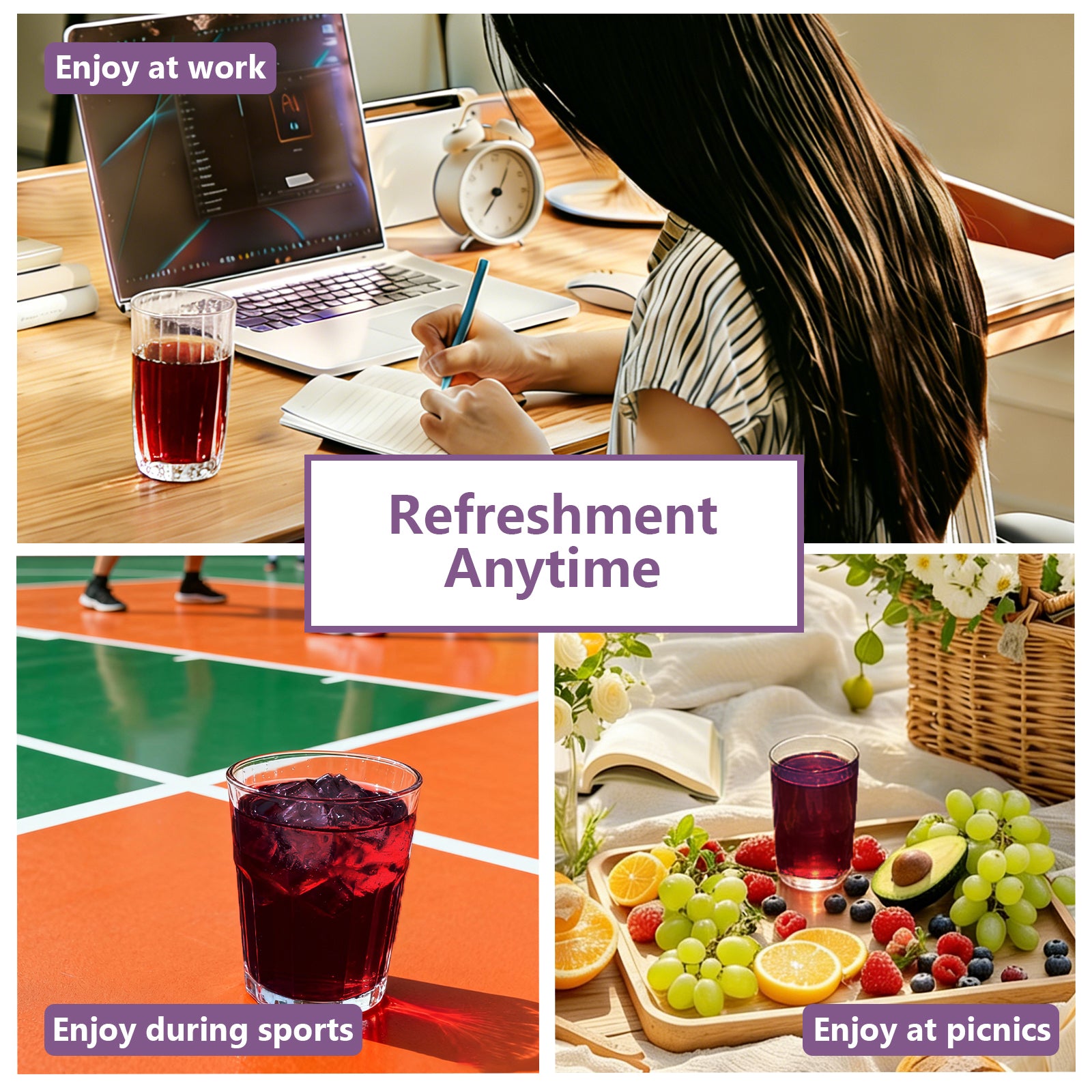 Grape Water Flavoring Drink Mix Packets