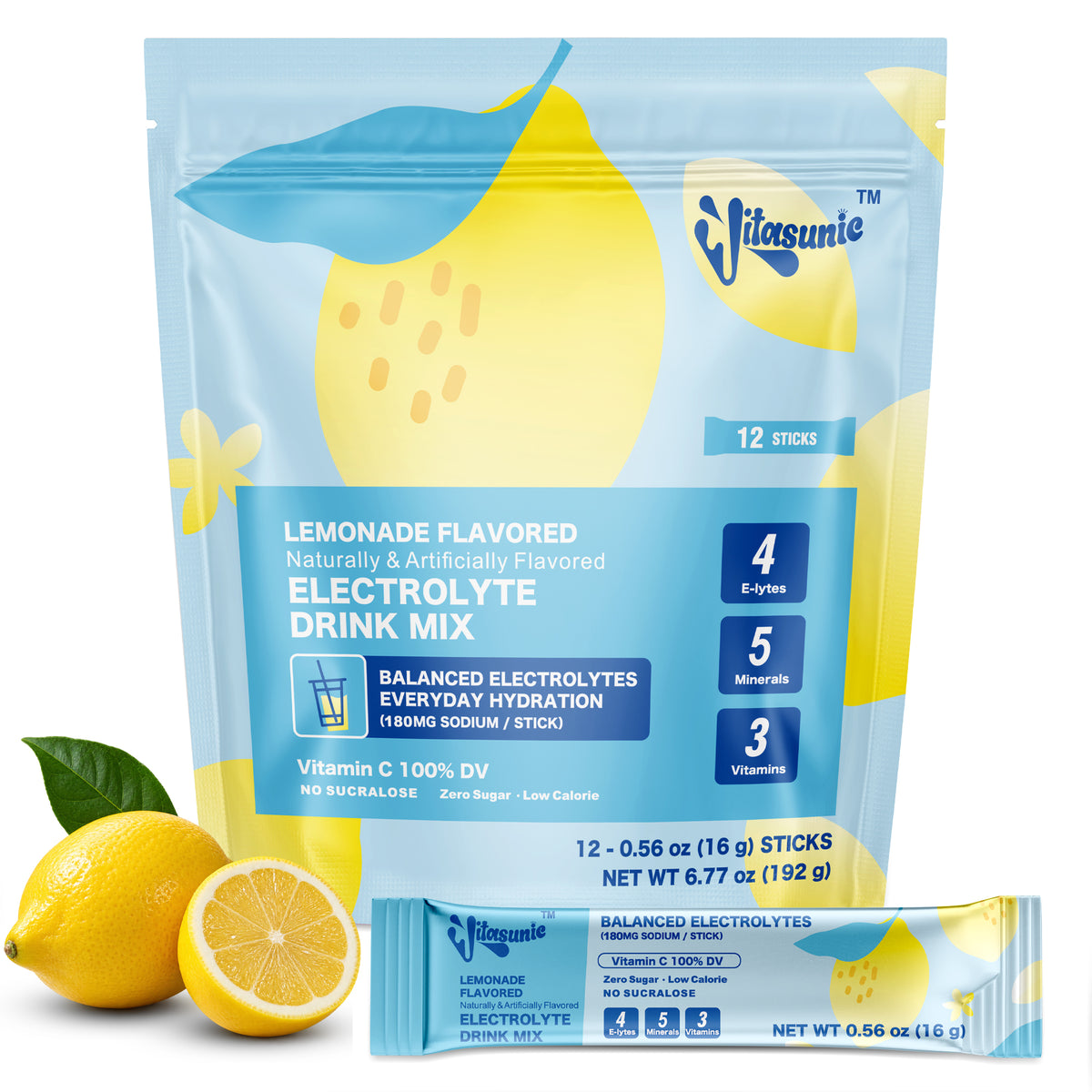 Lemonade Electrolyte Hydrating Drink Mix