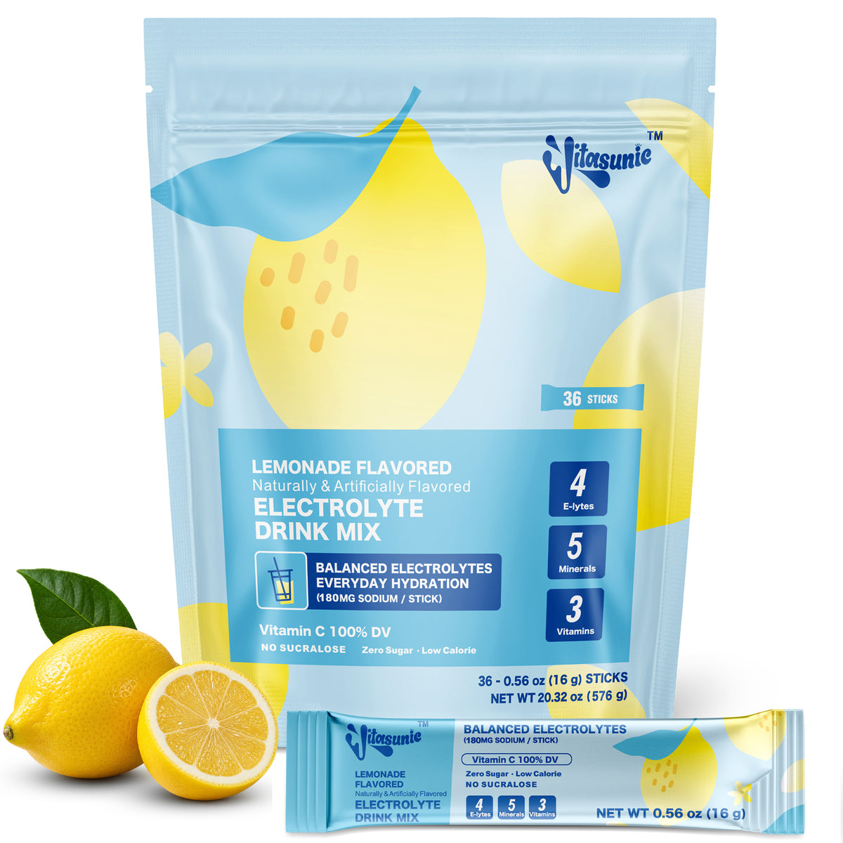 Lemonade Electrolyte Hydrating Drink Mix