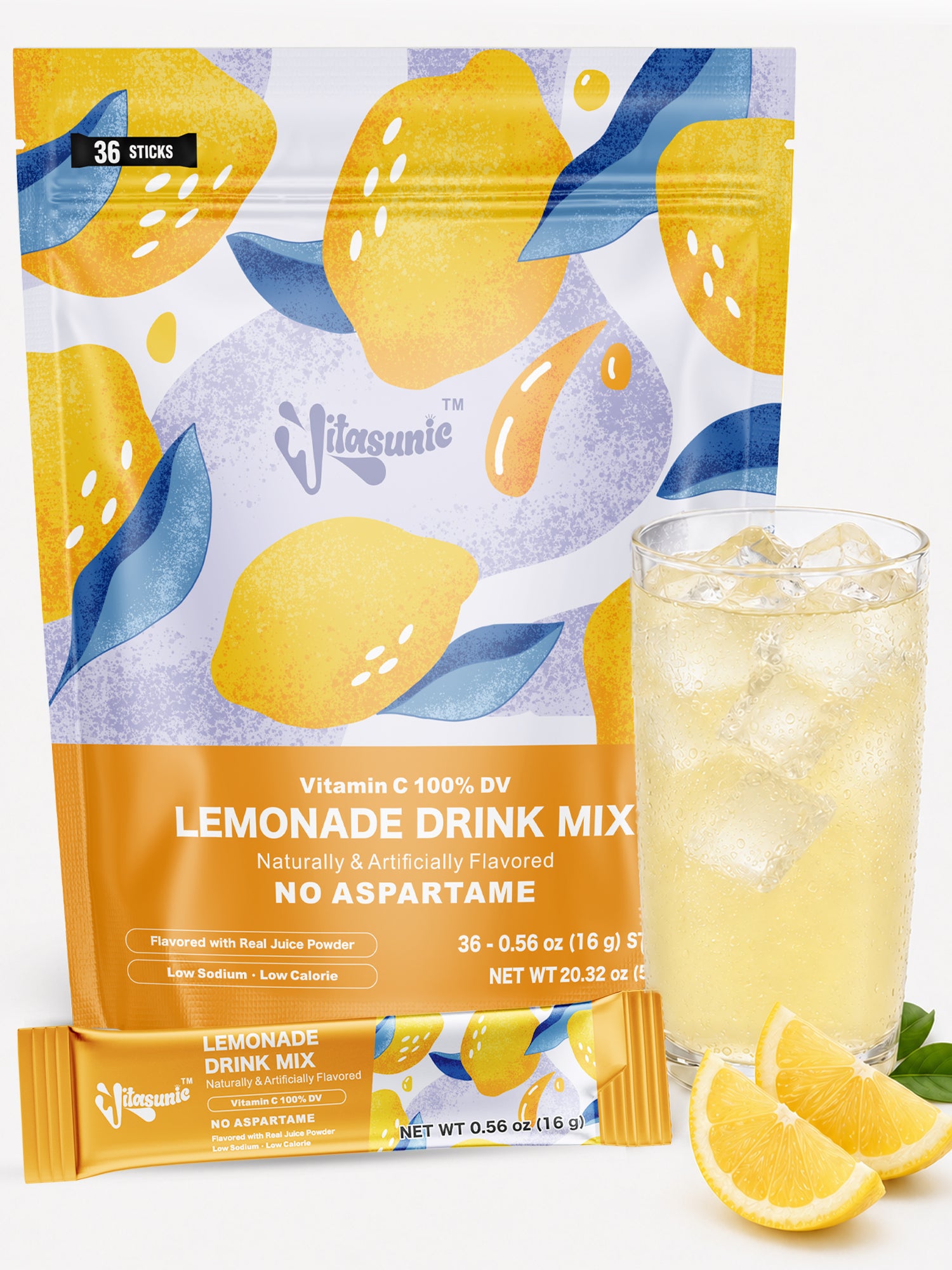 Lemonade Water Flavoring Drink Mix Packets