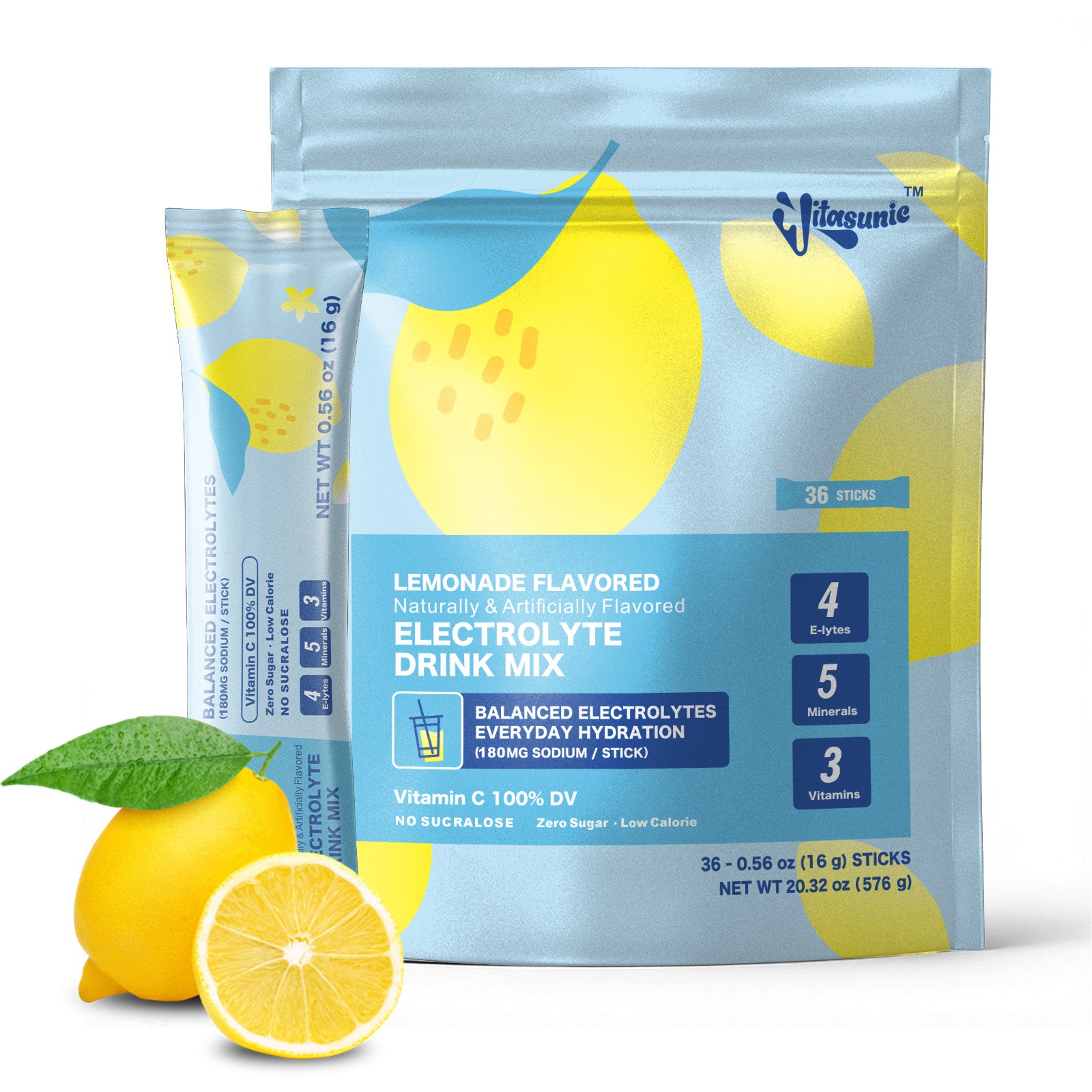 Lemonade Electrolyte Hydrating Drink Mix