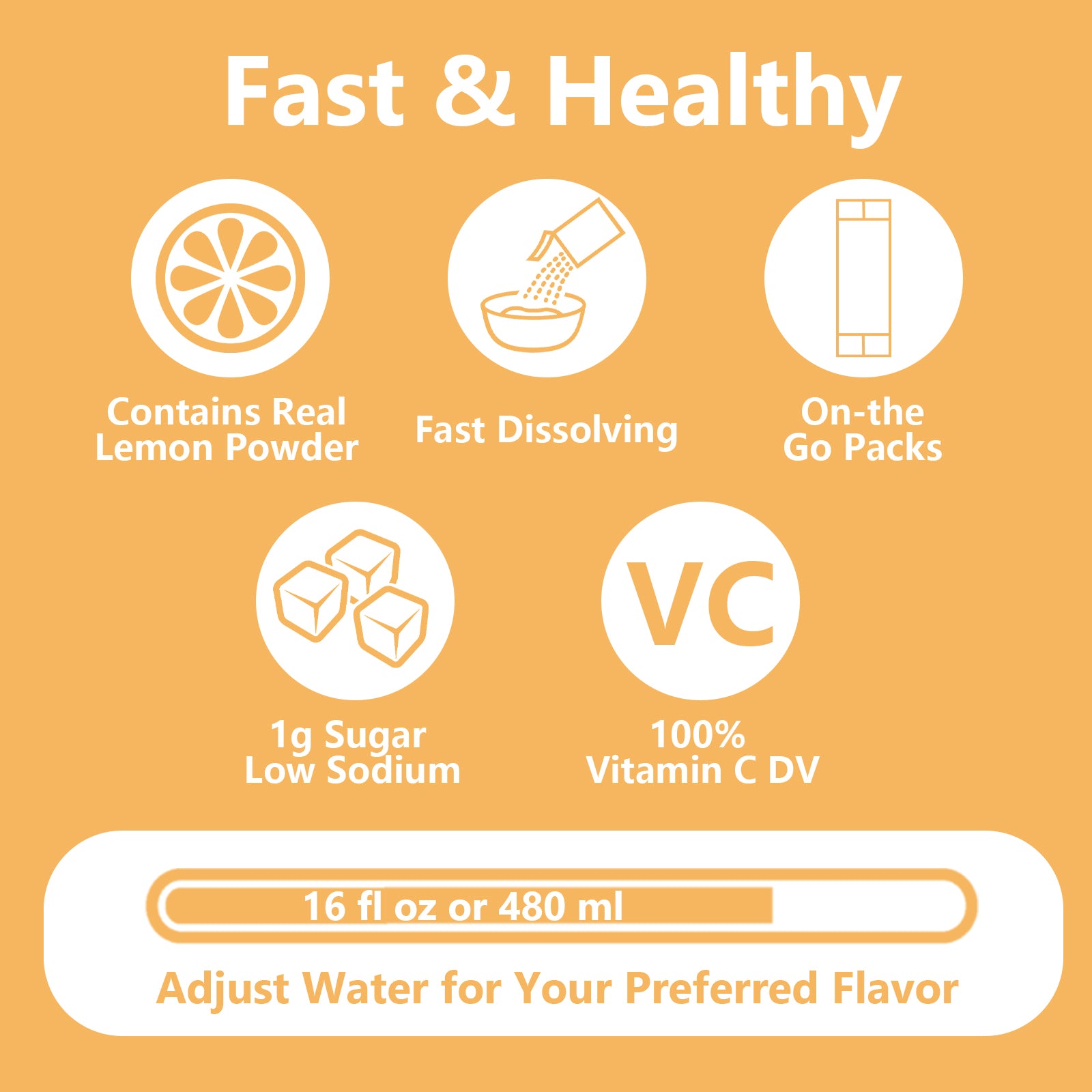 Lemonade Water Flavoring Drink Mix Packets