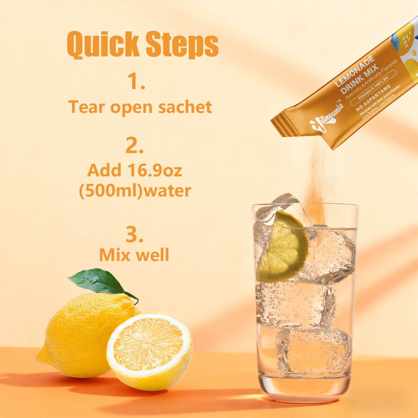 Lemonade Water Flavoring Drink Mix Packets