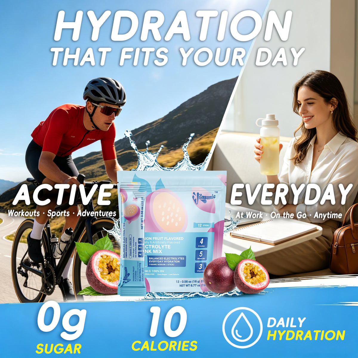 Passion fruit Electrolyte Hydrating Drink Mix
