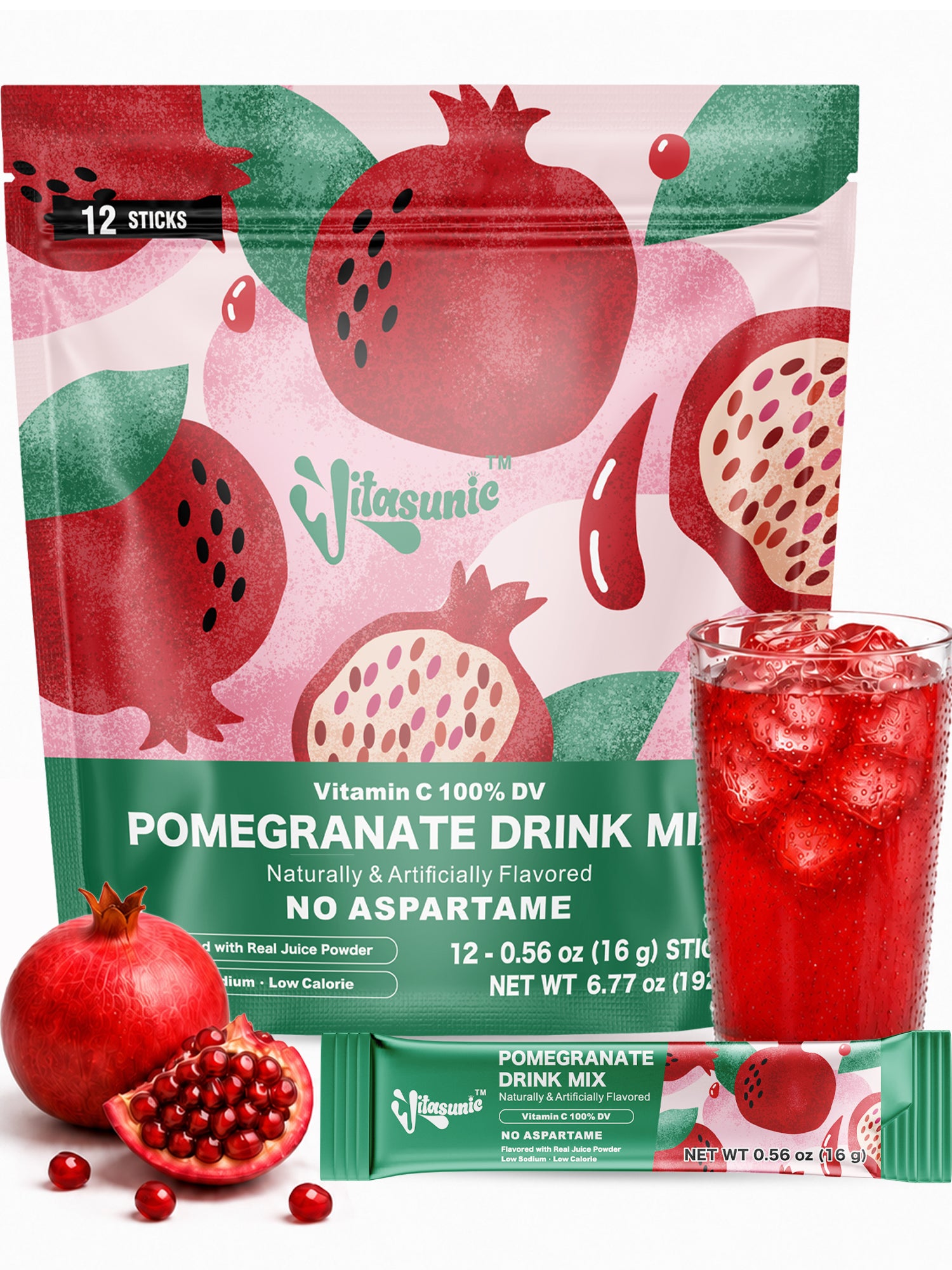 Pomegranate Water Flavoring Drink Mix Packets