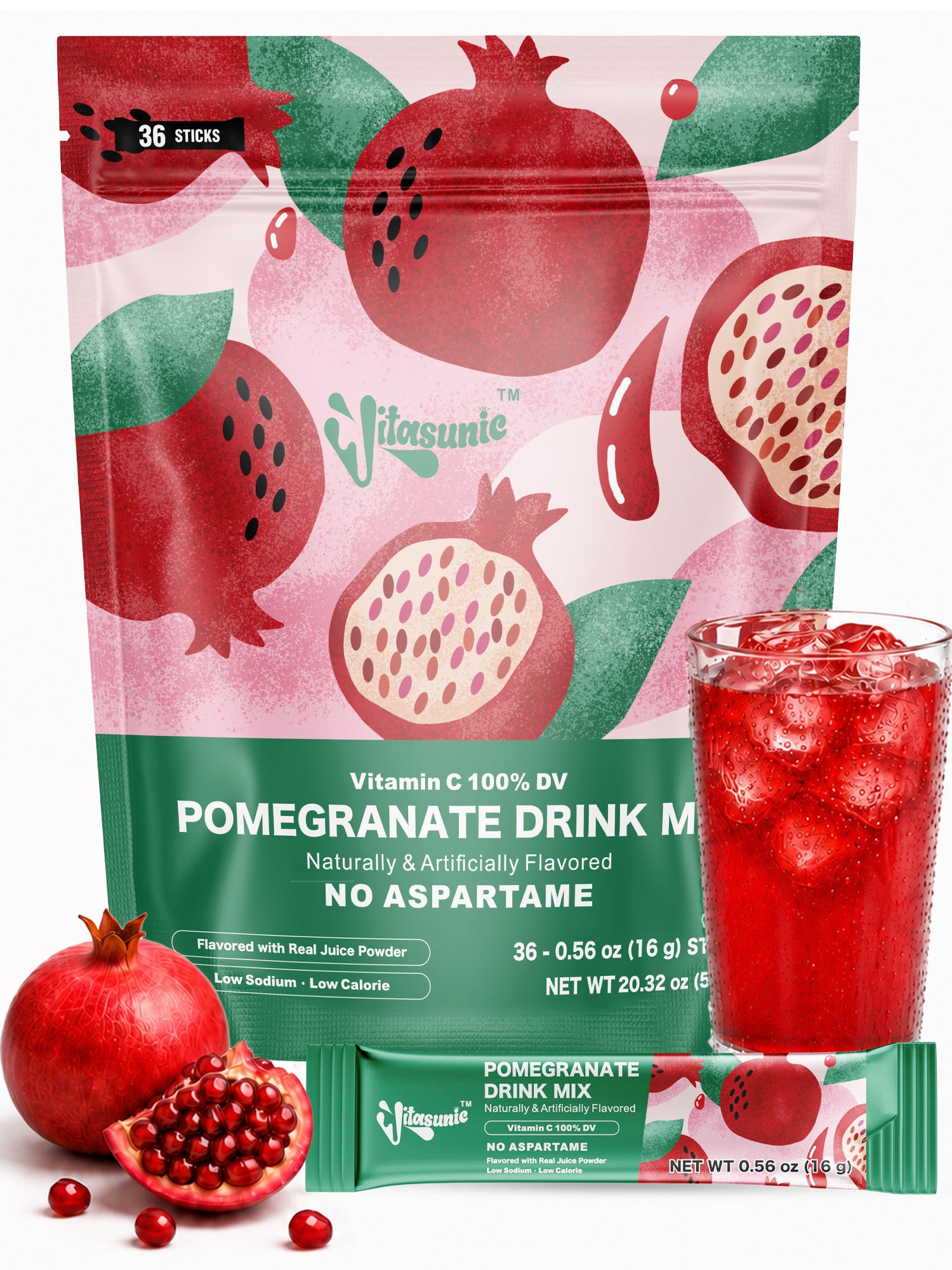 Pomegranate Water Flavoring Drink Mix Packets