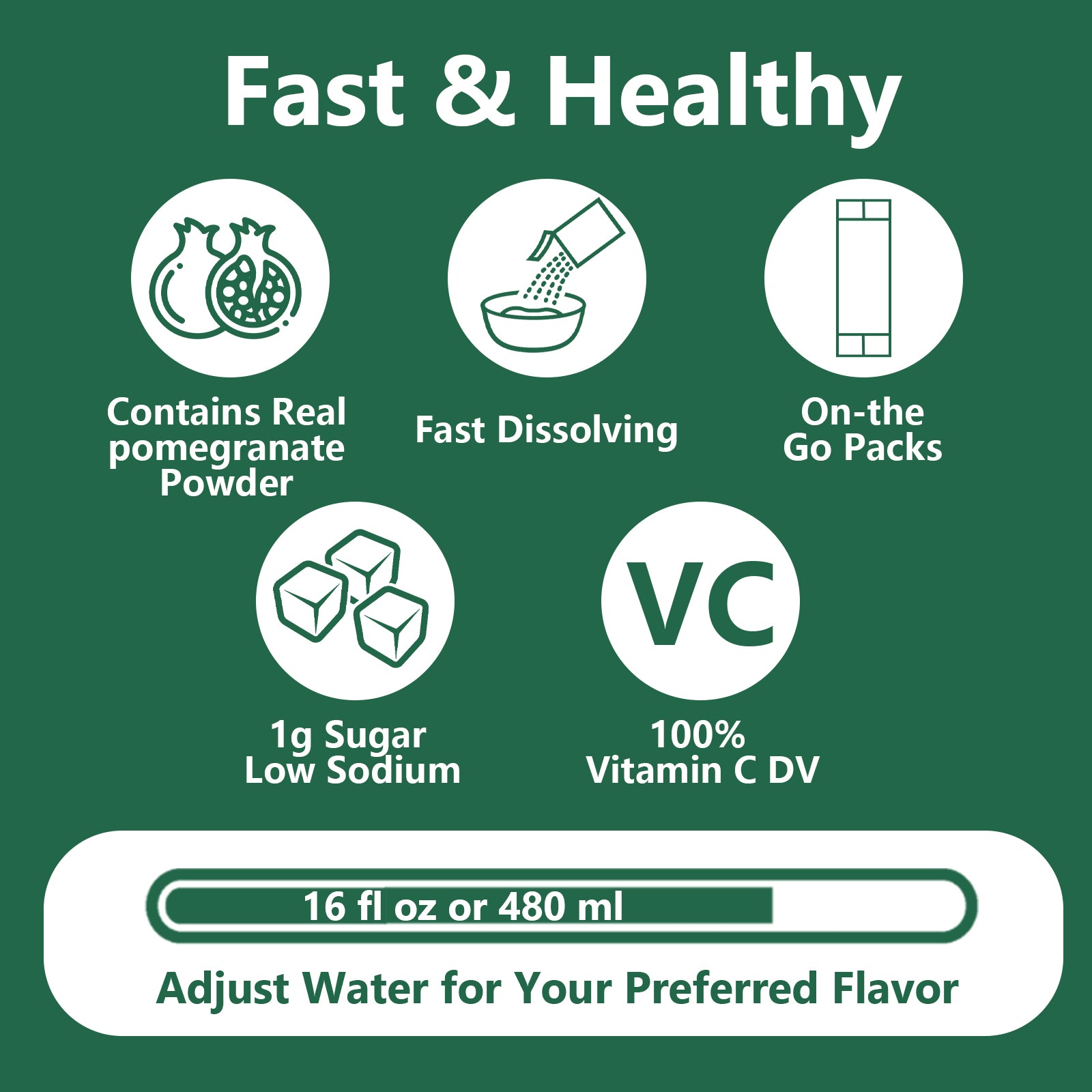 Pomegranate Water Flavoring Drink Mix Packets