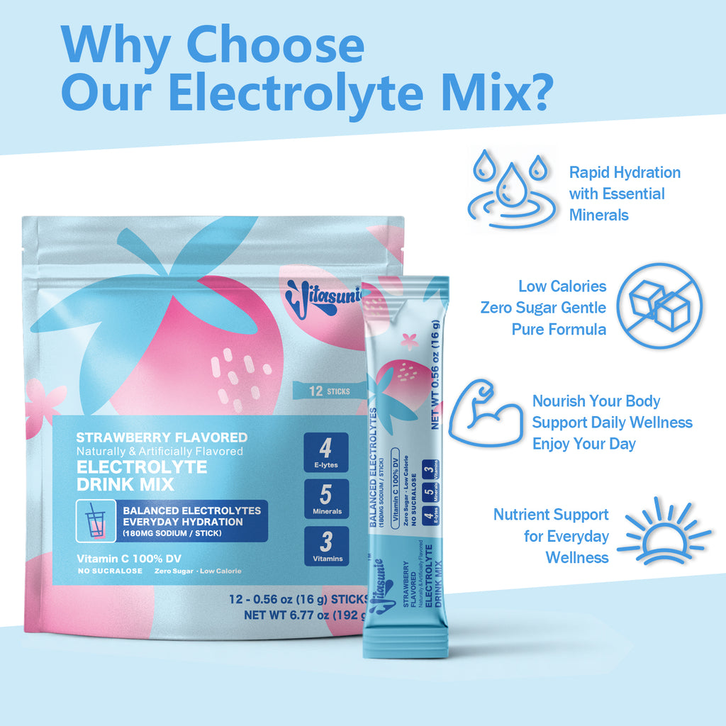 Strawberry Electrolyte Hydrating Drink Mix