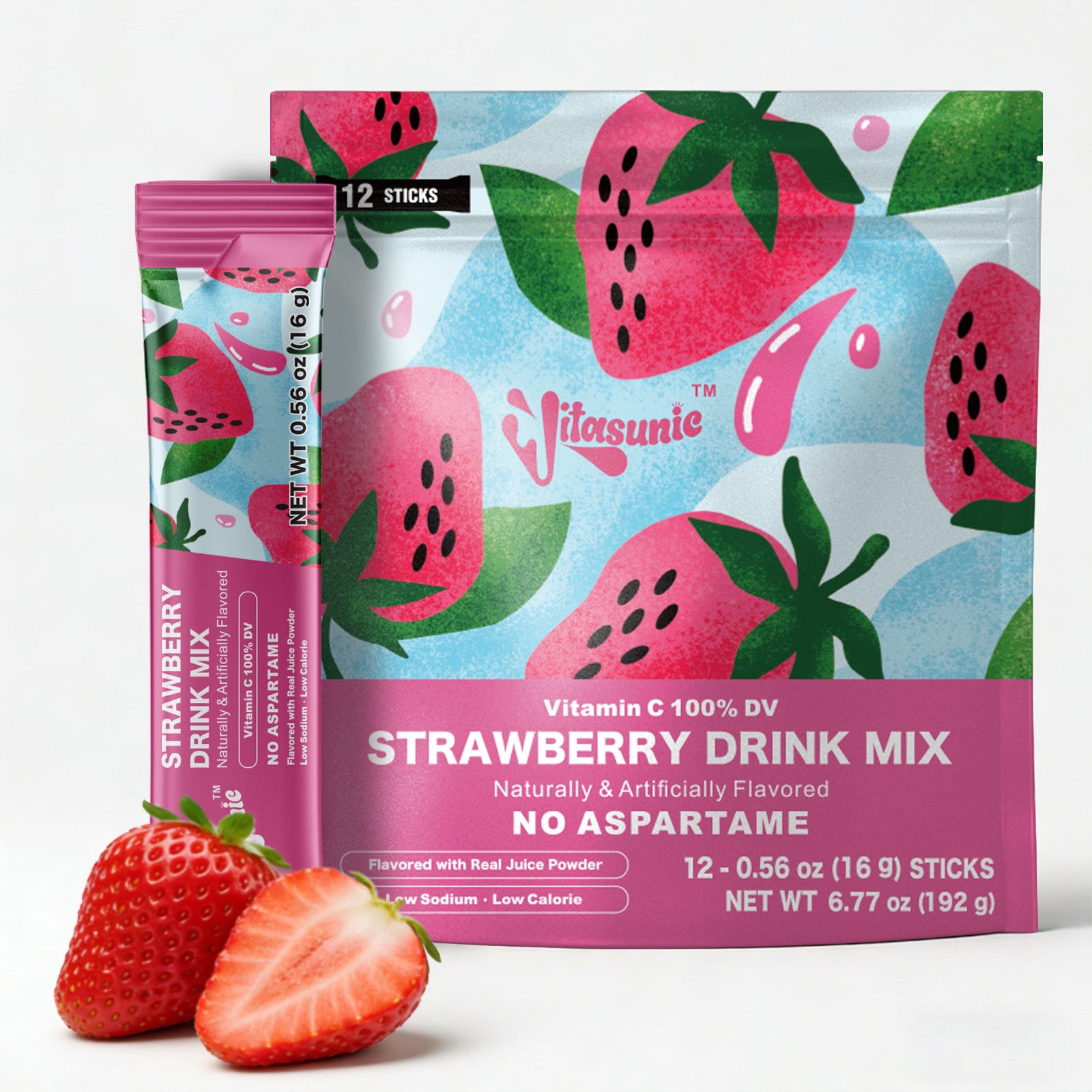 Strawberry Water Flavoring Drink Mix Packets